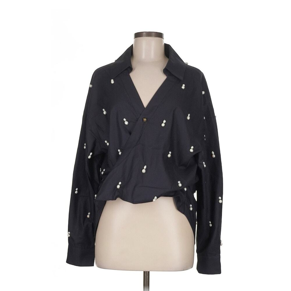 Hellessy Black Pearl Drop Adler Shirt Collared 6